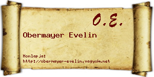 Obermayer Evelin névjegykártya